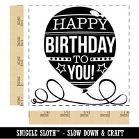 Happy Birthday to You Balloon Square Rubber Stamp for Stamping Crafting