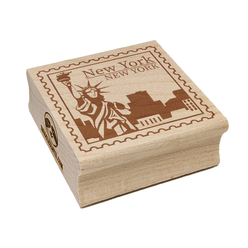 New York Destination Travel Square Rubber Stamp for Stamping Crafting