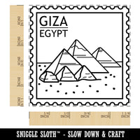 Pyramids of Giza Egypt Destination Travel Square Rubber Stamp for Stamping Crafting