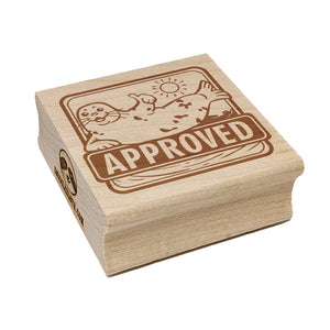 Seal of Approval Approved Recognition Teacher Square Rubber Stamp for Stamping Crafting