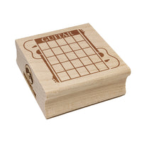 Split Acoustic Guitar Chord Chart Square Rubber Stamp for Stamping Crafting