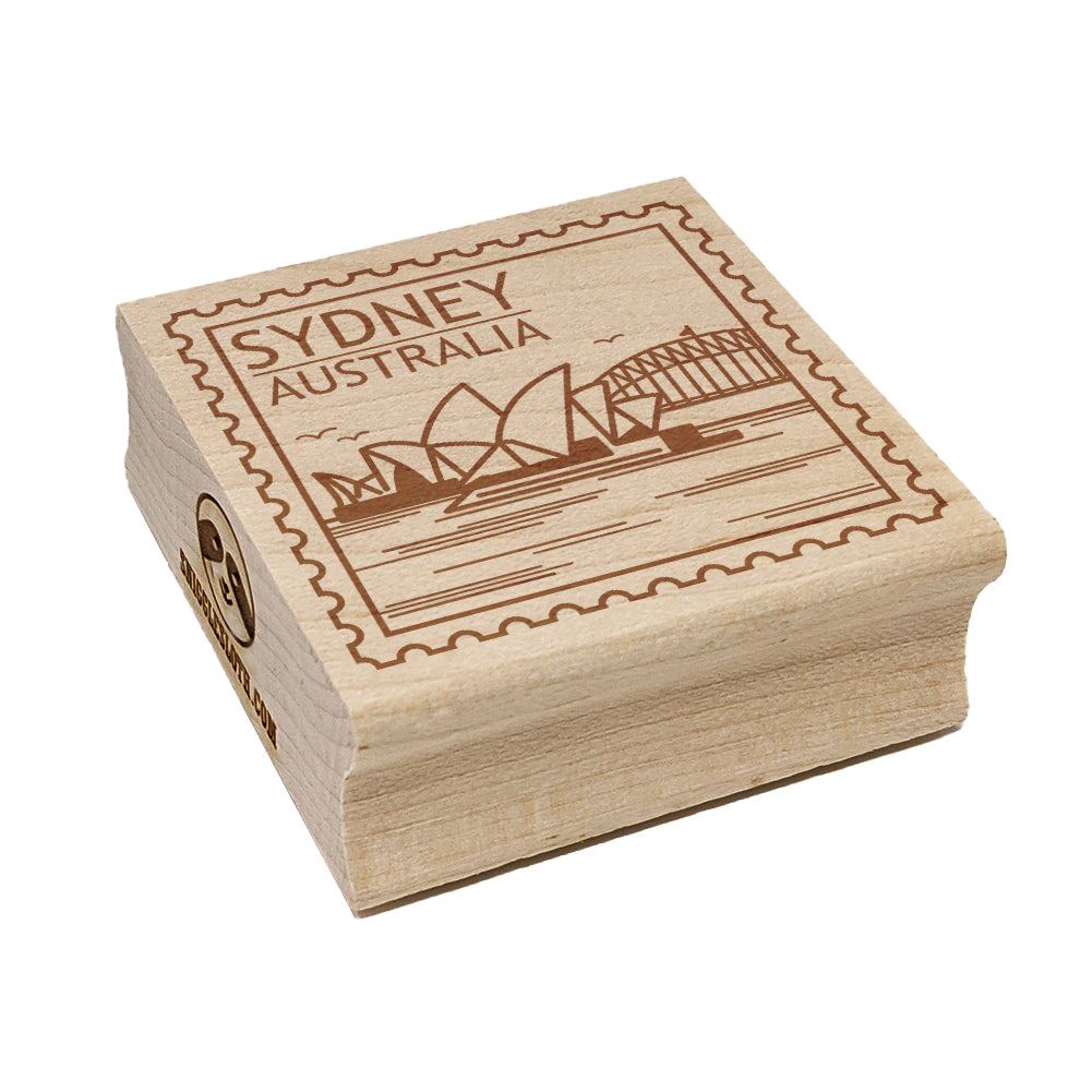 Sydney Opera House Australia Destination Travel Square Rubber Stamp for Stamping Crafting