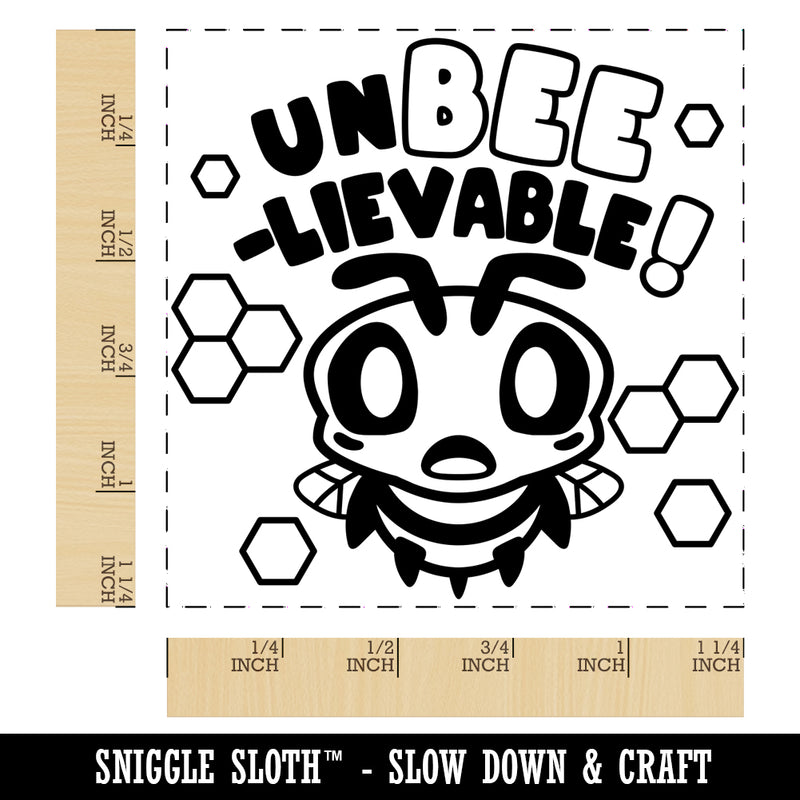 Unbelievable Bee Square Rubber Stamp for Stamping Crafting