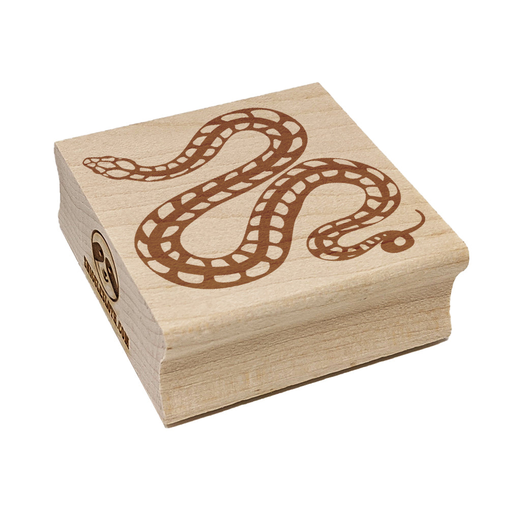 Winding Striped Snake Square Rubber Stamp for Stamping Crafting