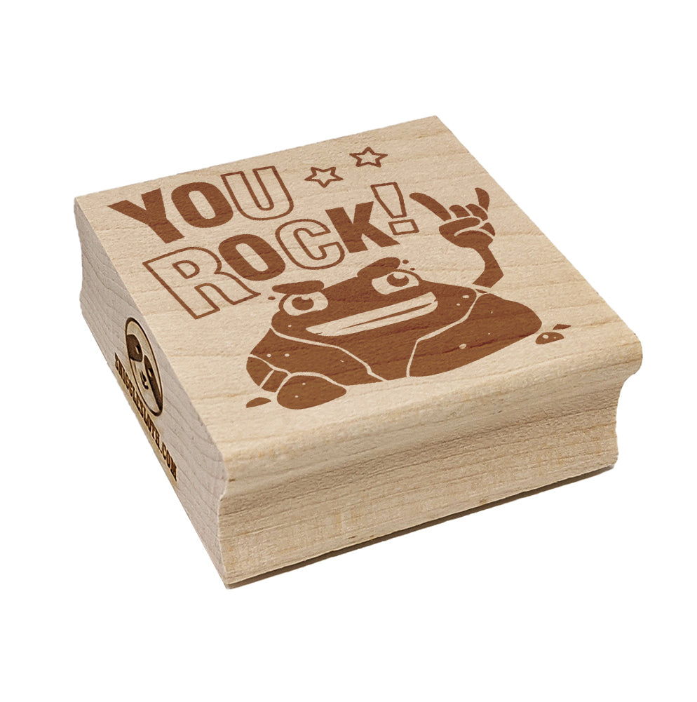 You Rock Square Rubber Stamp for Stamping Crafting