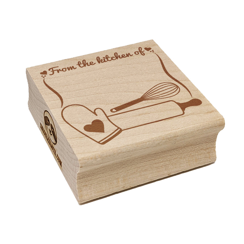 From The Kitchen Of Baking Baker Cooking Square Rubber Stamp for Stamping Crafting