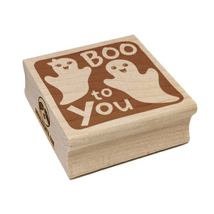 Ghosts Boo To You Halloween Square Rubber Stamp for Stamping Crafting