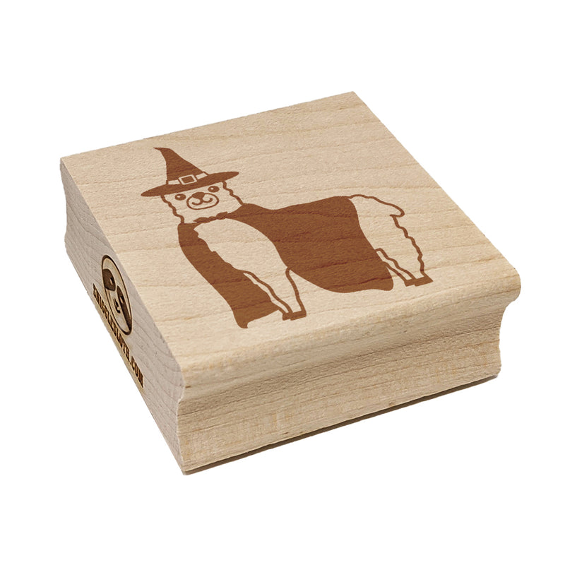 Halloween Llama Alpaca Witch Square Rubber Stamp for Stamping Crafting