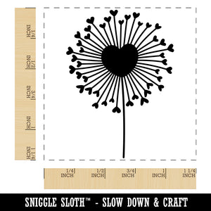 Heart Love Dandelion Square Rubber Stamp for Stamping Crafting