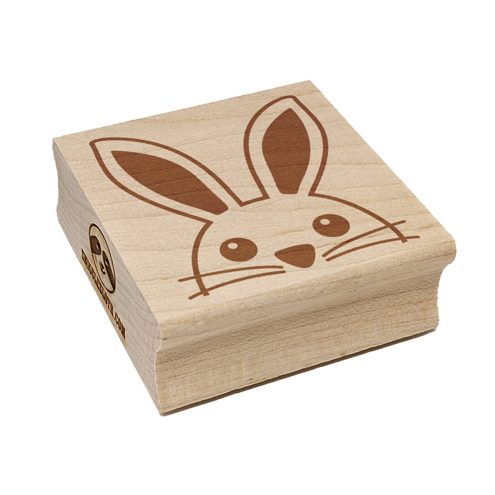 Peeking Bunny Rabbit Square Rubber Stamp for Stamping Crafting