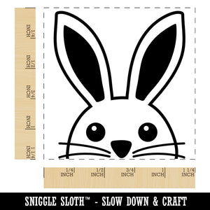 Peeking Bunny Rabbit Square Rubber Stamp for Stamping Crafting