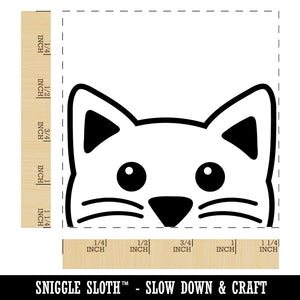 Peeking Cat Square Rubber Stamp for Stamping Crafting