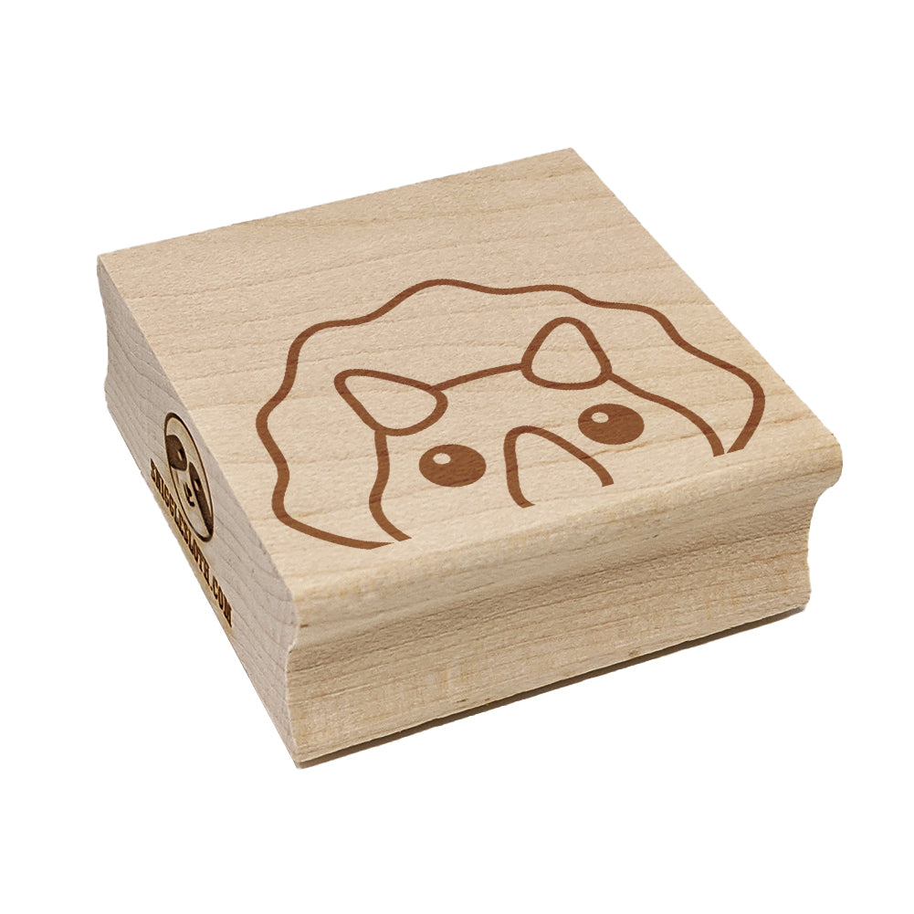 Peeking Dinosaur Triceratops Square Rubber Stamp for Stamping Crafting