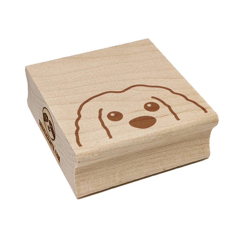 Peeking Doggy Dog Puppy Square Rubber Stamp for Stamping Crafting