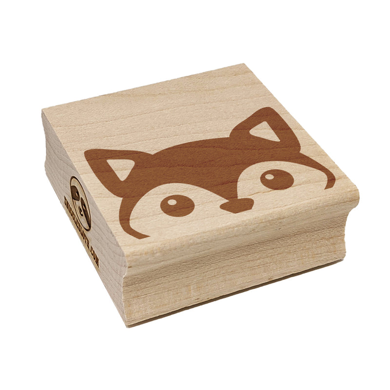 Peeking Fox Square Rubber Stamp for Stamping Crafting