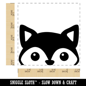 Peeking Fox Square Rubber Stamp for Stamping Crafting