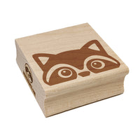 Peeking Raccoon Square Rubber Stamp for Stamping Crafting