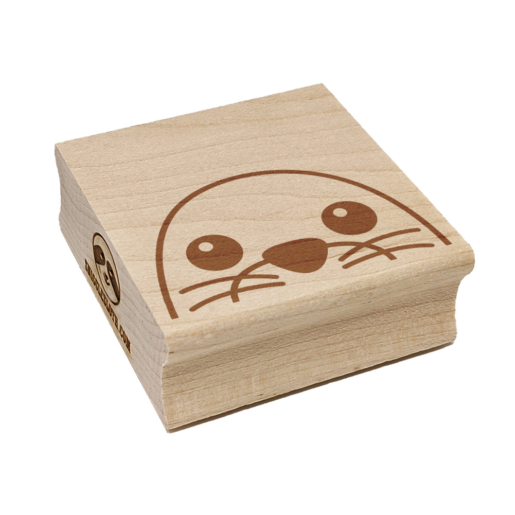 Peeking Seal Square Rubber Stamp for Stamping Crafting