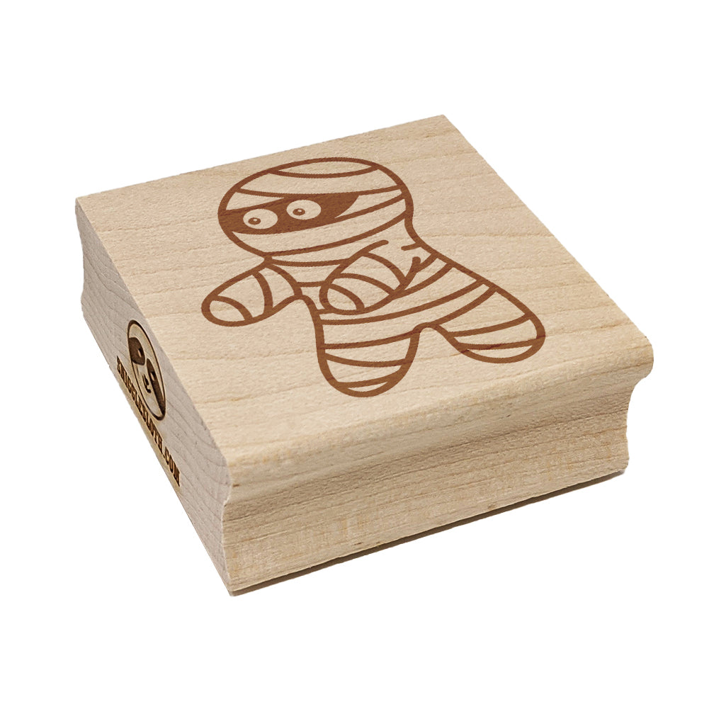 Scared Halloween Mummy Square Rubber Stamp for Stamping Crafting