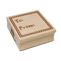 To From Polka Dots for Gift Present Square Rubber Stamp for Stamping Crafting