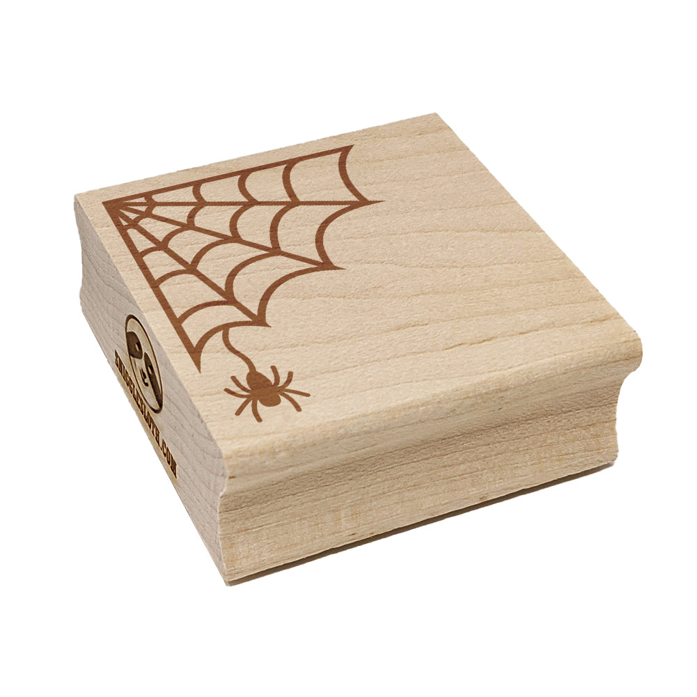 Web Corner With Spider Halloween Square Rubber Stamp for Stamping Crafting