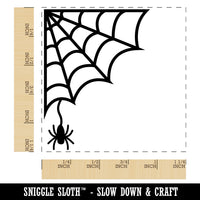 Web Corner With Spider Halloween Square Rubber Stamp for Stamping Crafting