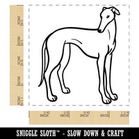 Affectionate Greyhound Pet Dog Square Rubber Stamp for Stamping Crafting