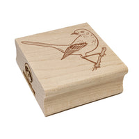 Alert Mockingbird Bird Square Rubber Stamp for Stamping Crafting