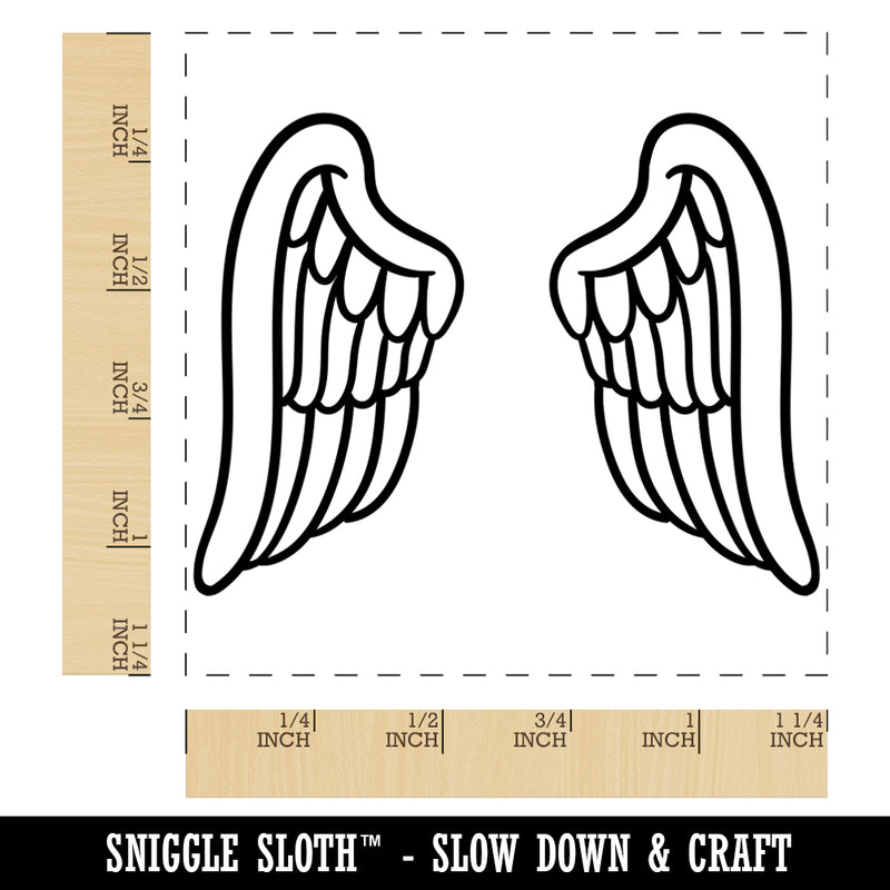 Angel Bird Wings Square Rubber Stamp for Stamping Crafting