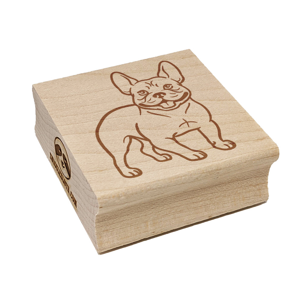 Charming Frenchie French Bulldog Pet Dog Square Rubber Stamp for Stamping Crafting