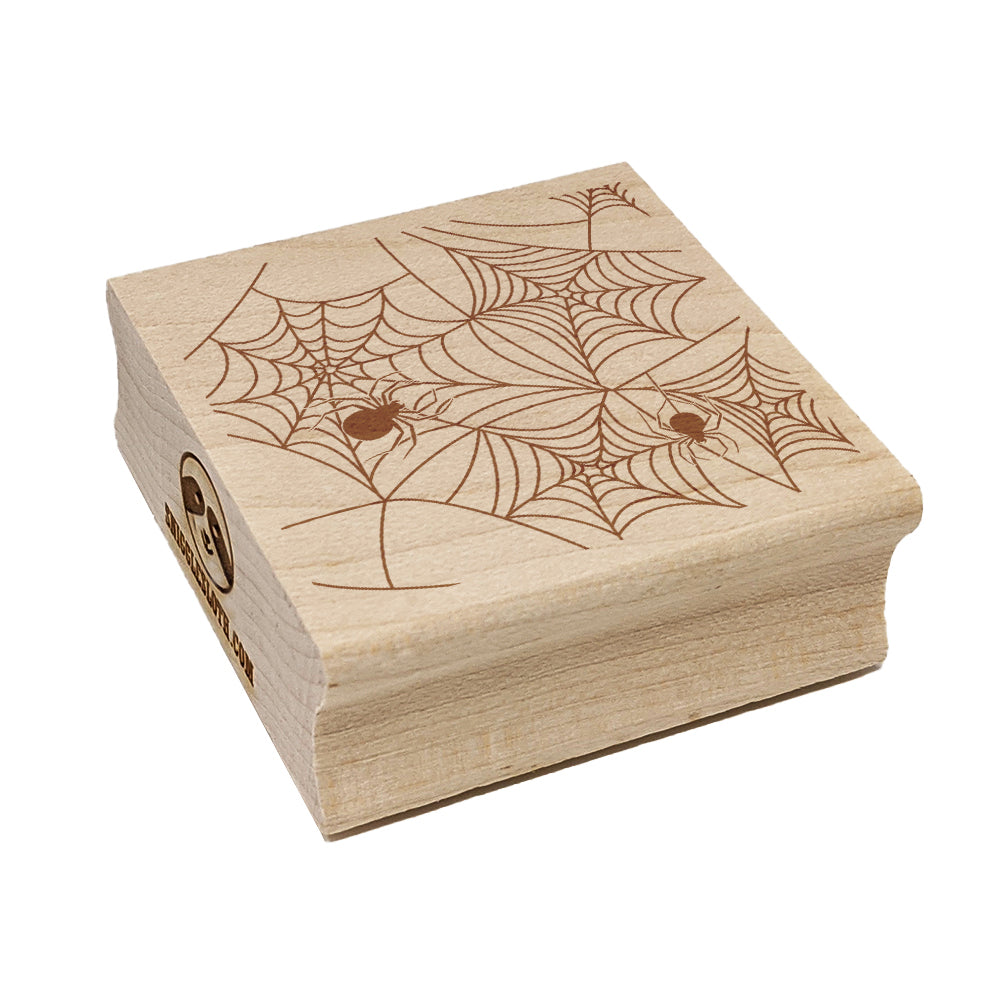 Creepy Spider Web Halloween Square Rubber Stamp for Stamping Crafting