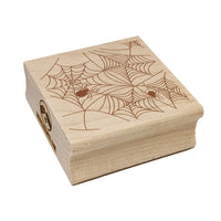 Creepy Spider Web Halloween Square Rubber Stamp for Stamping Crafting