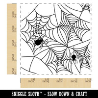 Creepy Spider Web Halloween Square Rubber Stamp for Stamping Crafting