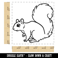 Curious Tree Squirrel Square Rubber Stamp for Stamping Crafting