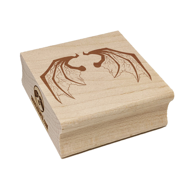 Demon Wings Square Rubber Stamp for Stamping Crafting