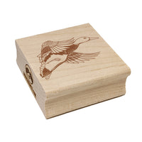 Flying Mallard Duck Square Rubber Stamp for Stamping Crafting