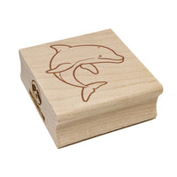 Friendly Bottlenose Dolphin Square Rubber Stamp for Stamping Crafting