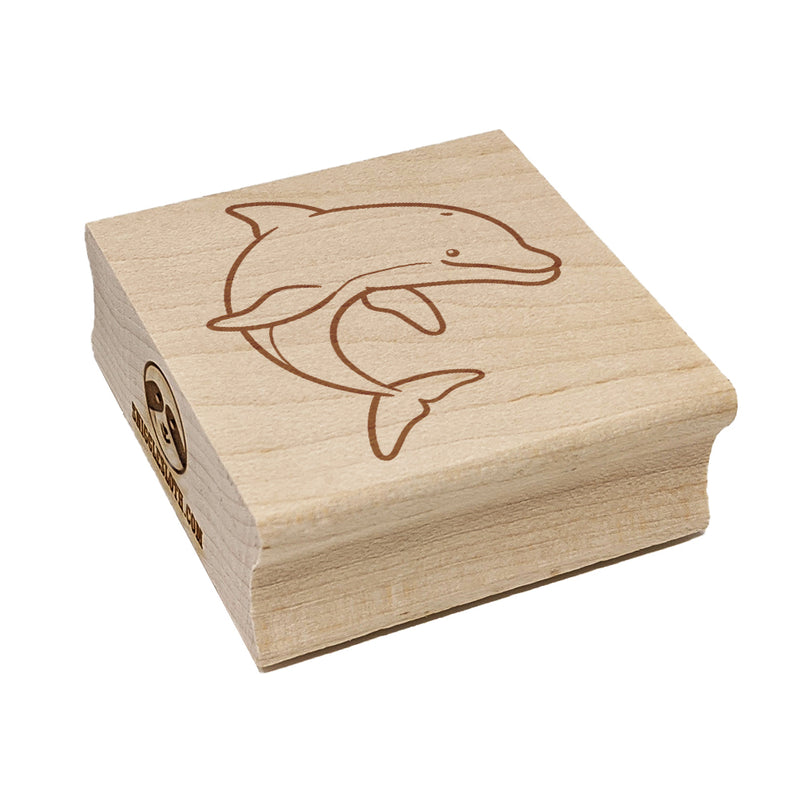 Friendly Bottlenose Dolphin Square Rubber Stamp for Stamping Crafting