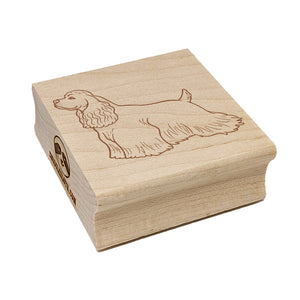 Good-Natured Cocker Spaniel Pet Dog Square Rubber Stamp for Stamping Crafting