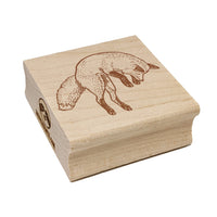 Jumping Leaping Fox Square Rubber Stamp for Stamping Crafting