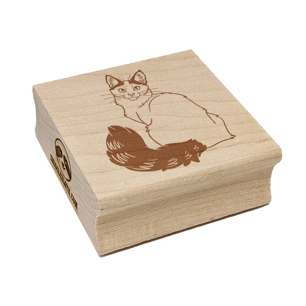 Loving Turkish Van Cat Square Rubber Stamp for Stamping Crafting