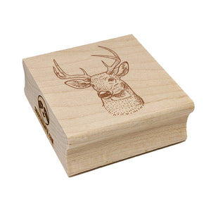 Majestic Deer Buck Head Hunter Hunting Square Rubber Stamp for Stamping Crafting