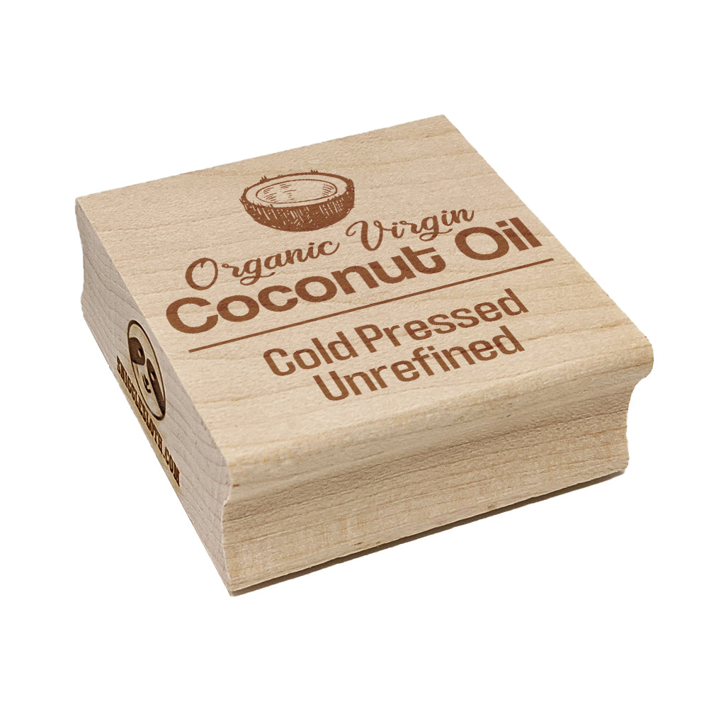 Organic Virgin Coconut Oil Cold Pressed Square Rubber Stamp for Stamping Crafting