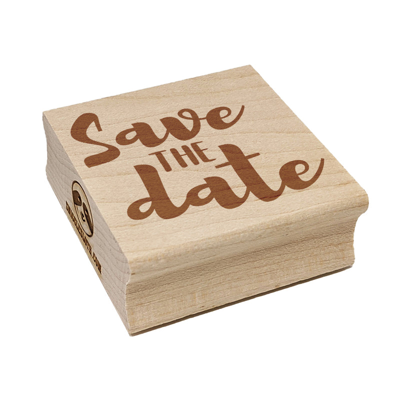 Save the Date Wedding Invitation Square Rubber Stamp for Stamping Crafting