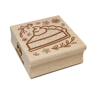 Slice of Pumpkin Pie Fall Thanksgiving Square Rubber Stamp for Stamping Crafting