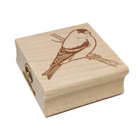 Sweet American Goldfinch Bird Square Rubber Stamp for Stamping Crafting