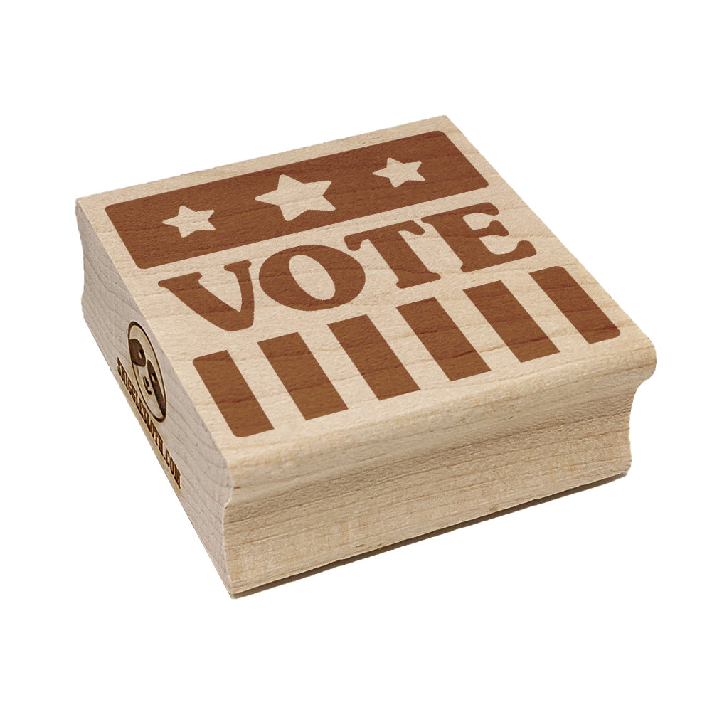 Vote Stars and Stripes Voting Patriotic Square Rubber Stamp for Stamping Crafting