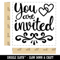 You Are Invited Wedding Invite Square Rubber Stamp for Stamping Crafting