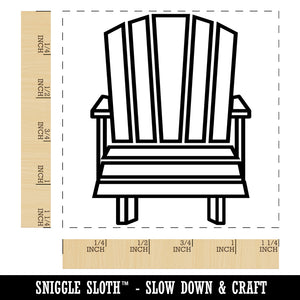 Adirondack Beach Lake Chair Outline Square Rubber Stamp for Stamping Crafting