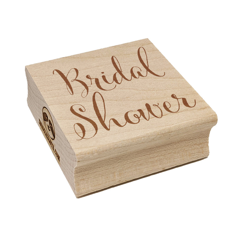 Bridal Shower Cursive Text Wedding Square Rubber Stamp for Stamping Crafting